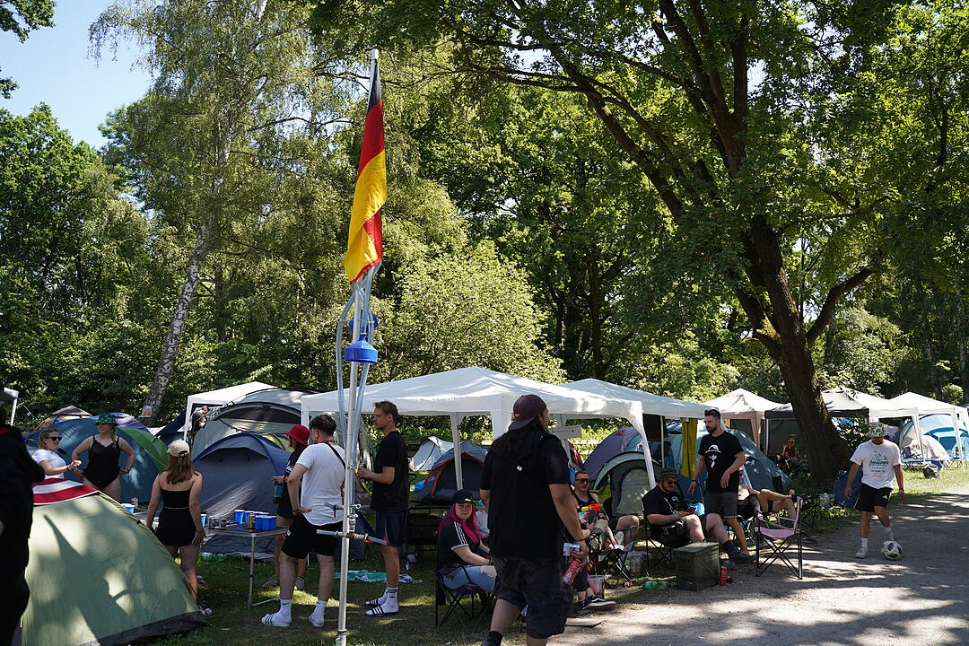 Bestes Wetter und super Stimmung beim Camping