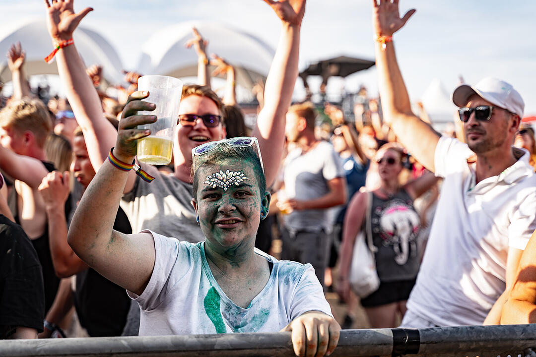 Beste Partystimmung auf dem Festival-Gelände!