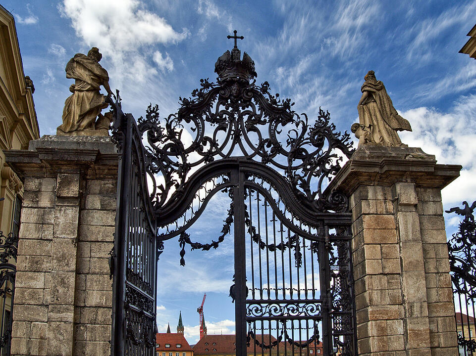 Baumblüte im Hofgarten der Würzburger Residenz