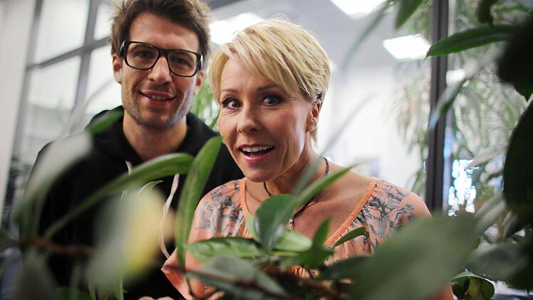 Dschungelcamp 2016: Moderatoren Sonja Zietlow und Daniel Hartwich, Moderatoren der RTL-Show «Ich bin ein Star - Holt mich hier raus!» posieren im RTL-Gebäude in Köln (Nordrhein-Westfalen). Foto: Oliver Berg/dpa