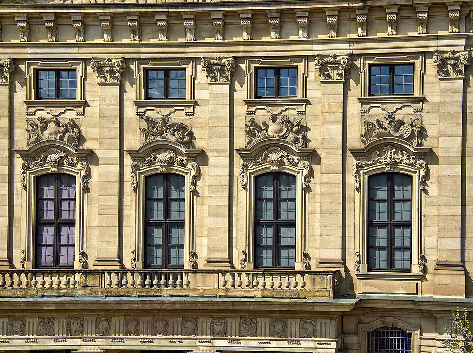 Die Würzburger Residenz im Frühling