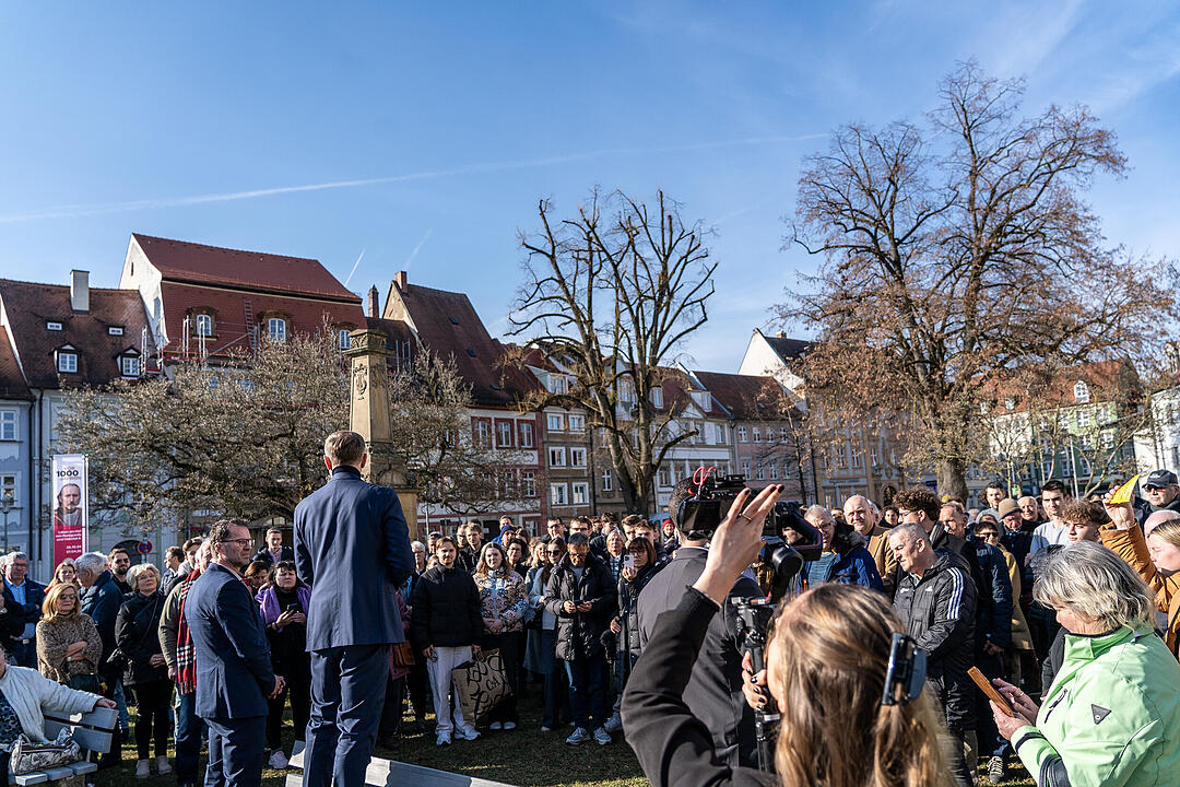 Der Spitzenkandidat der Liberalen gab sich bürgernah.