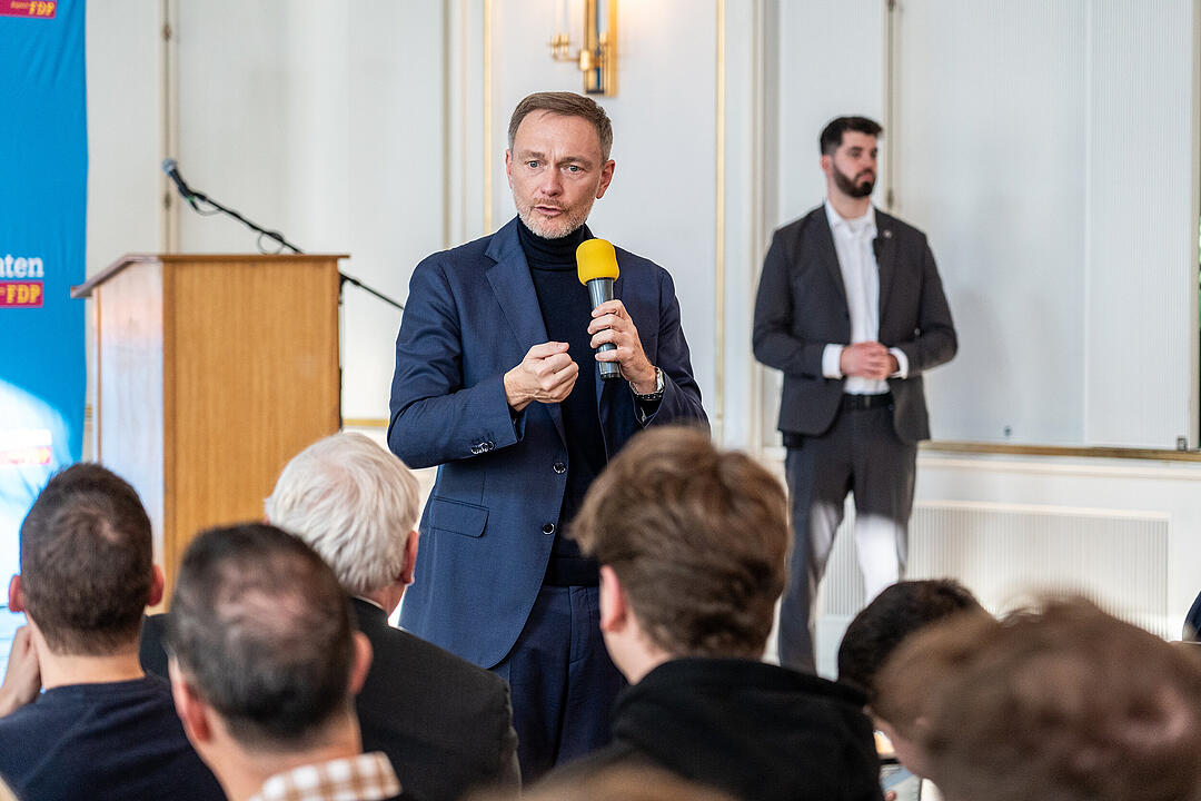 Der Spitzenkandidat der Liberalen gab sich bürgernah.