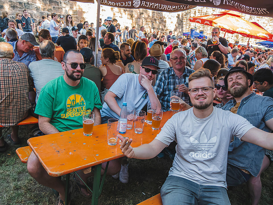 Fantastische Stimmung im Burggraben