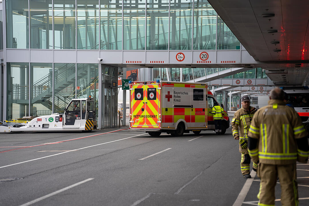 Großübung am Nürnberger Flughafen