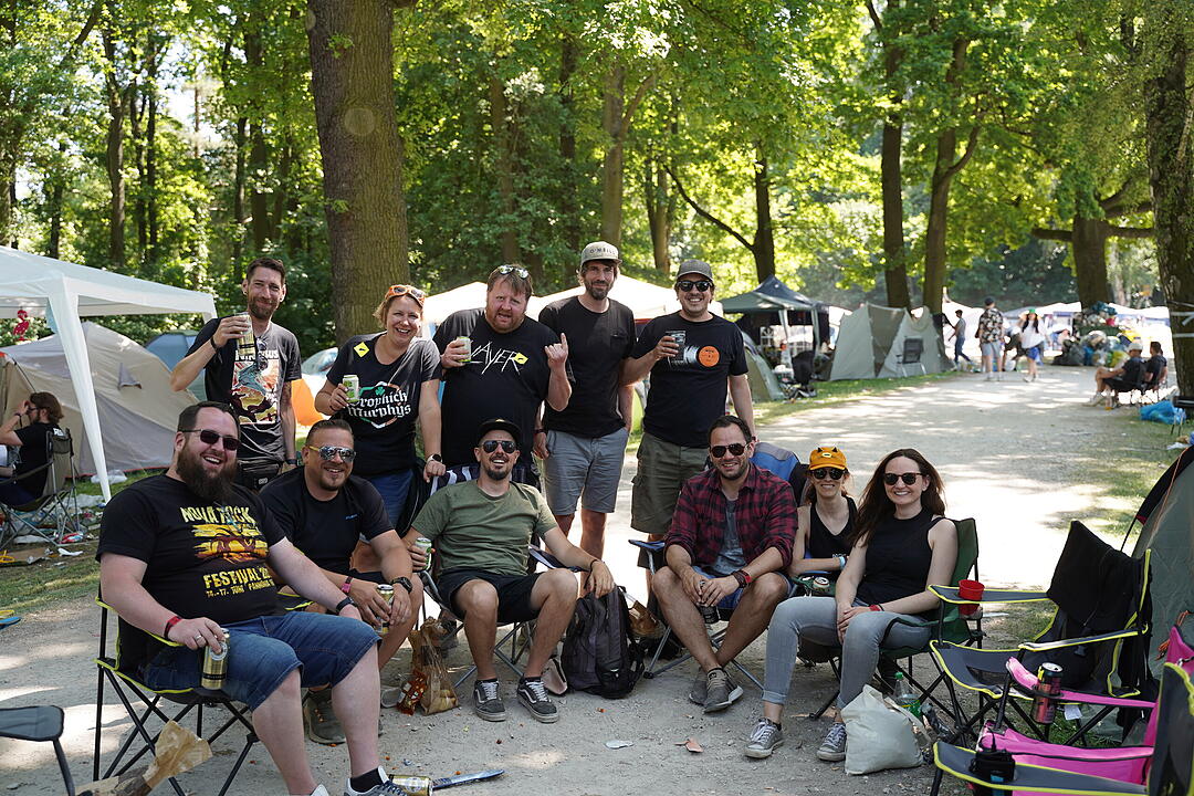 Bestes Wetter und super Stimmung beim Camping