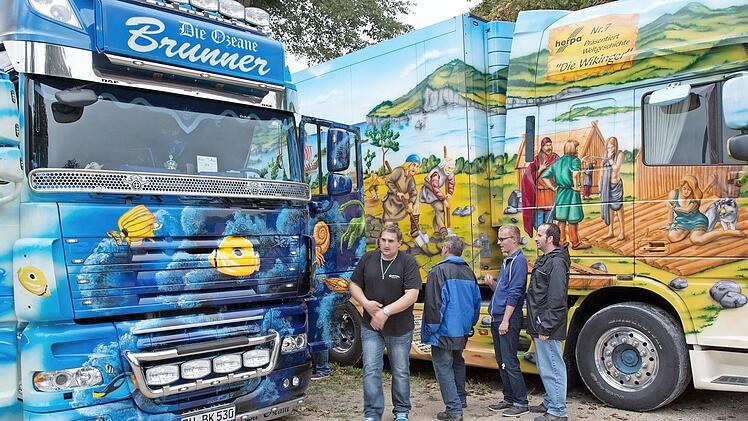 Beim Truckerfestival vom 8. bis 10. September 2017 in Lichtenfels (Archivbild aus 2016) geht es auch um die coole Gestaltung der Brummis. Foto: Klaus Gagel/Archiv