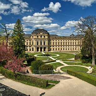Die Würzburger Residenz im Frühling