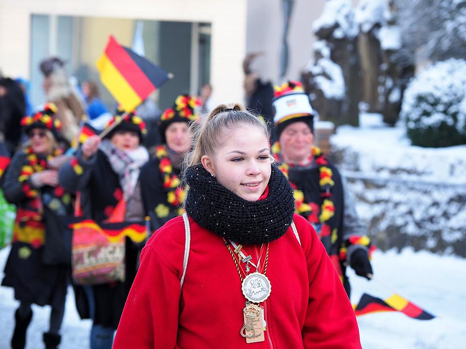 Eine der ersten Faschingsumzüge in der Region