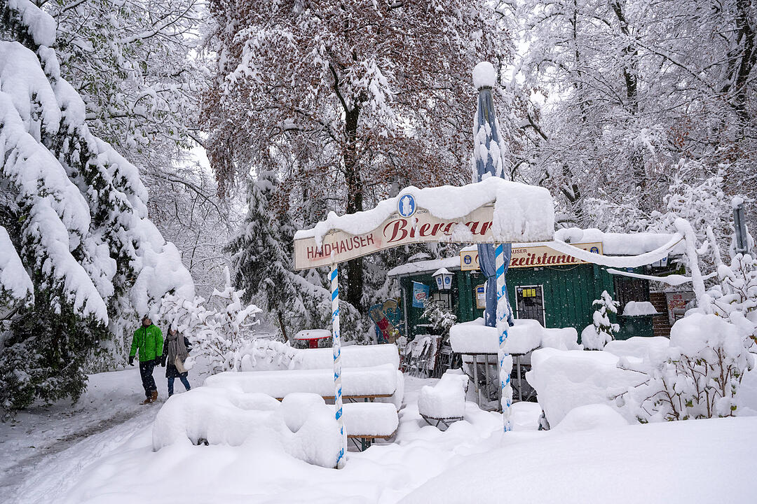 Wintereinbruch in Süddeutschland - München