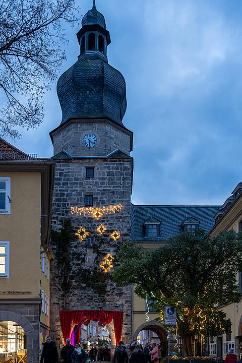 Die Innenstadt wird wunderschön erleuchtet.