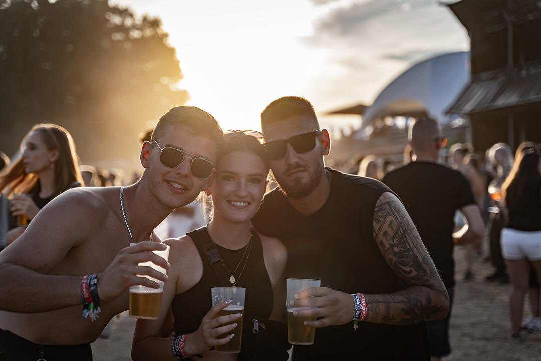 Beste Partystimmung auf dem Festival-Gelände!