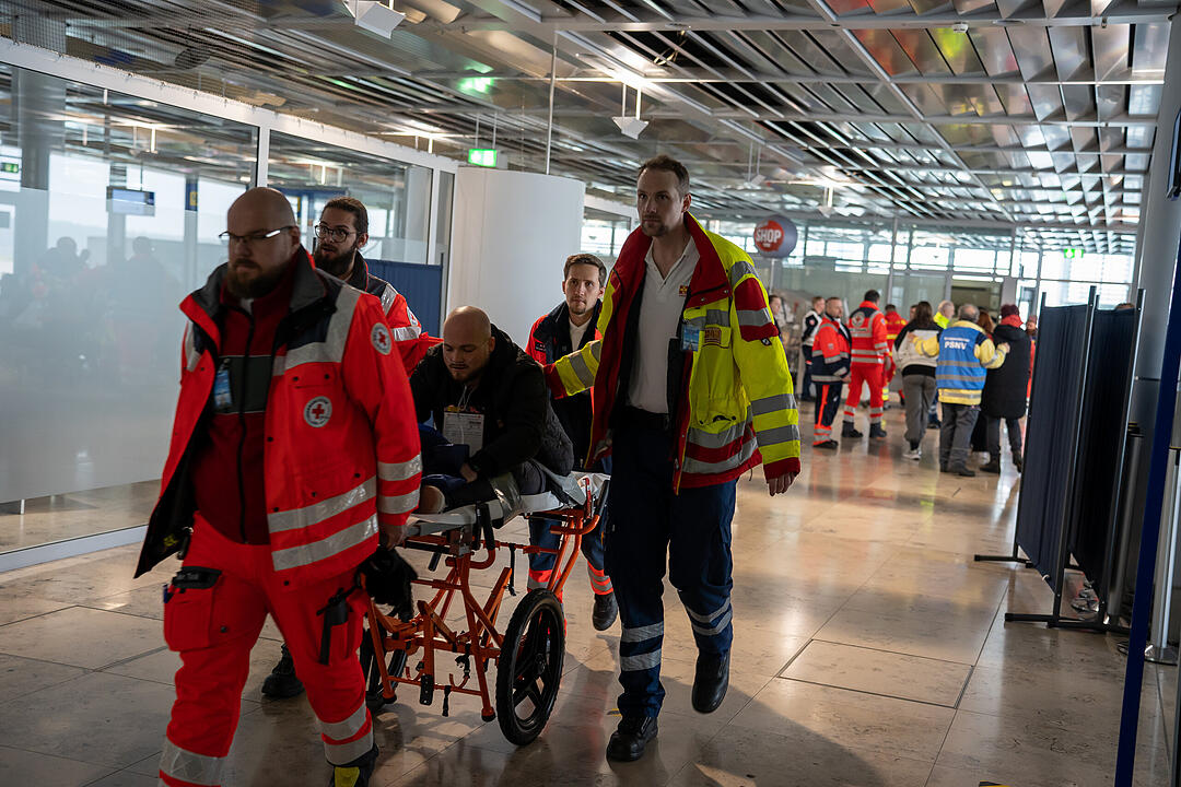 Großübung am Nürnberger Flughafen