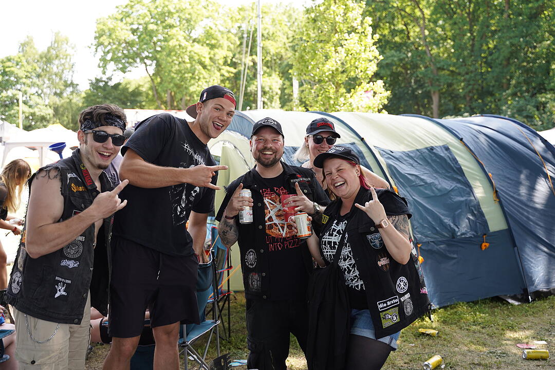 Bestes Wetter und super Stimmung beim Camping